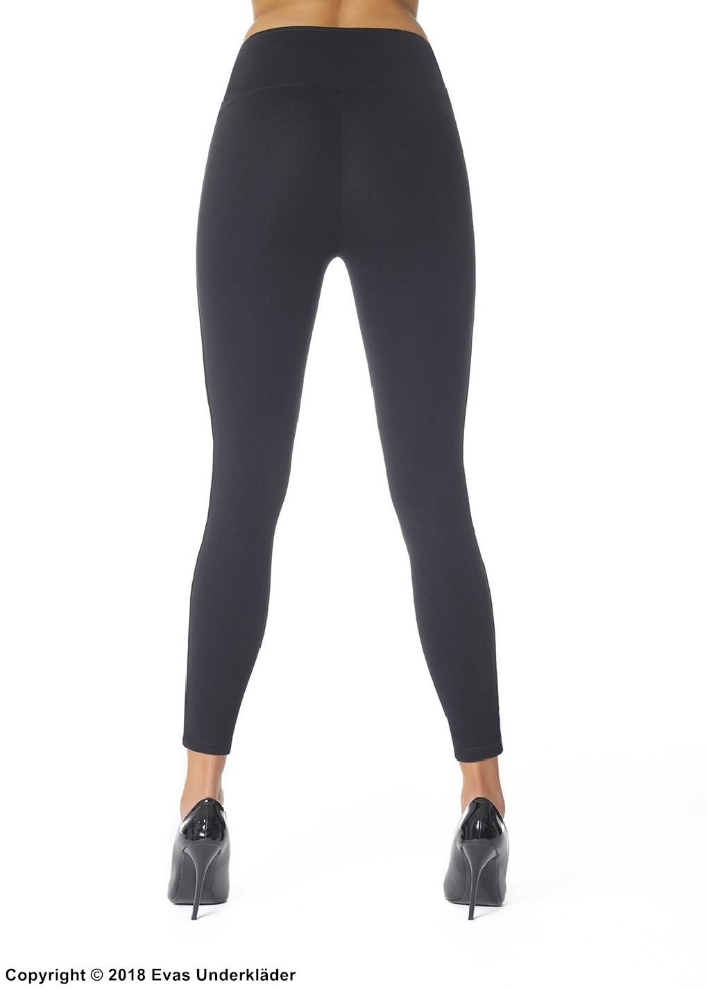 Leggings, forming og push-up-effekt, loddrette striper